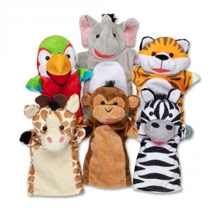 Set 6 marionetas safari