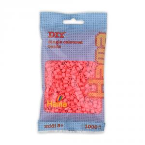 Hama Midi bolsa 1000 perlas rojo pastel