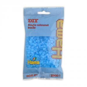 Hama Midi bolsa 1000 perlas azul agua translúcido