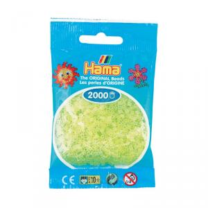 Hama Mini bolsa 2000 perlas amarillo neón