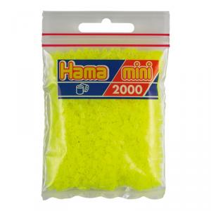Hama Mini bolsa 2000 perlas amarillo fluorescente