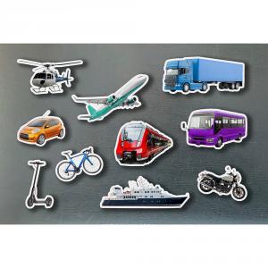 Set medios de transporte magnéticos 10 piezas
