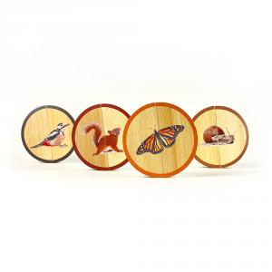 Circles Set 4 puzles magnéticos 2 piezas animales del bosque