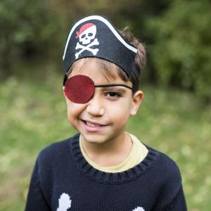 Sombrero pirata tipo banda para cabeza con parche