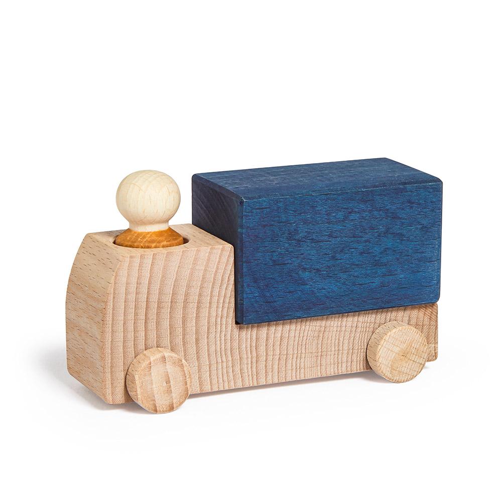 Camión madera azul Lubu con figura