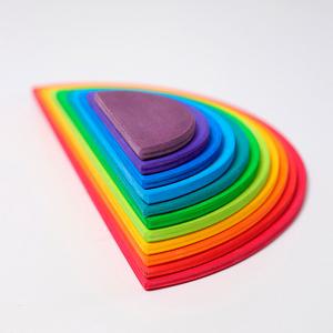 Semicírculos arco iris apilables colores madera 11 piezas