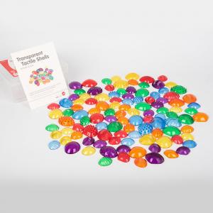 Set conchas translúcidas táctiles colores 108pzas