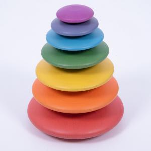 Rainbow buttons madera colores apilables