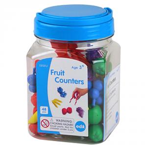 Bote frutas colores para contar 48pzas.