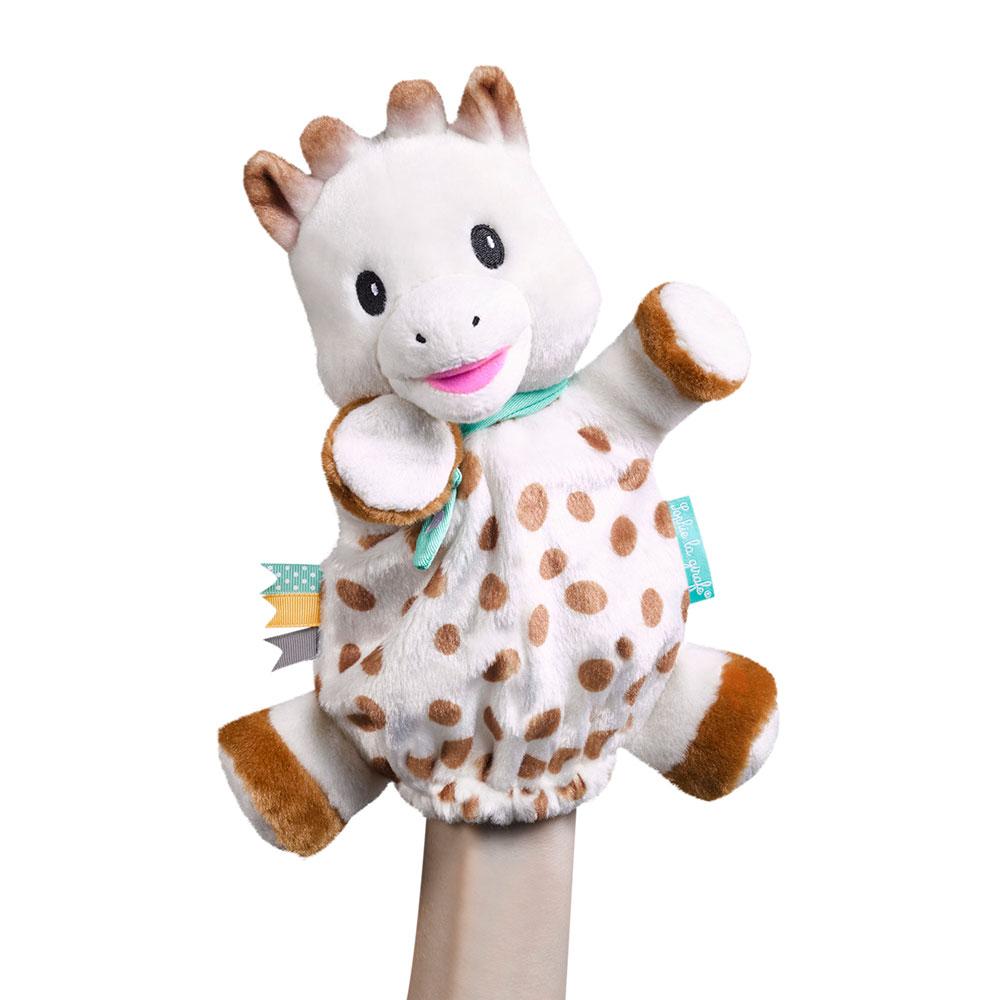 Doudou marioneta de mano Sophie la Girafe