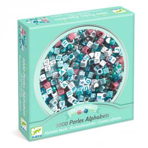 Set 1000 abalorios alfabeto plata