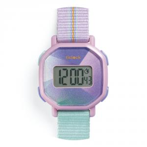 Reloj de pulsera digital prisma púrpura
