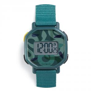 Reloj de pulsera digital serpientes verdes