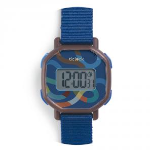 Reloj de pulsera digital voluta azul