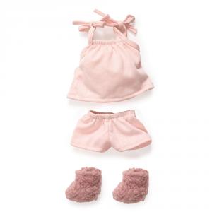 Conjunto pijama rosa con zapatillas 32cm Lune