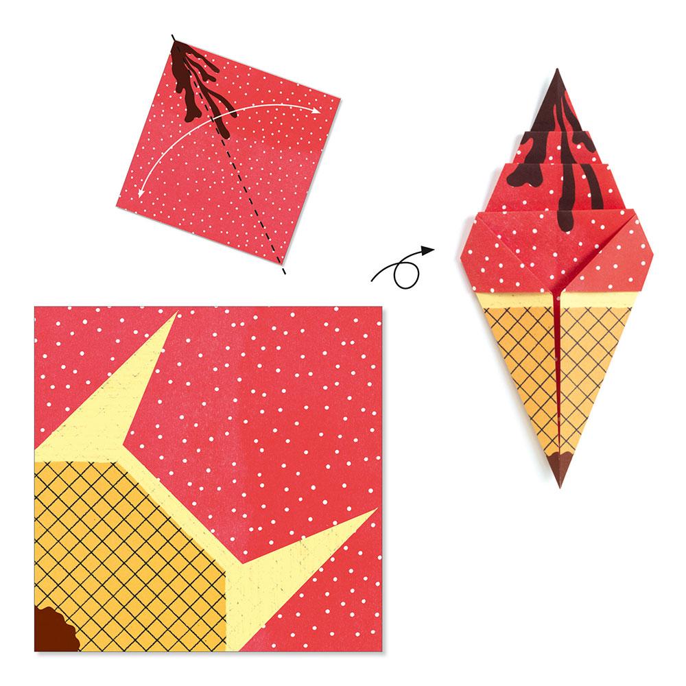 Set origami helados