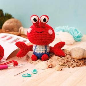 Set de ganchillo DIY cangrejo minigurumi