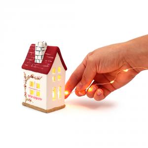 Set para pintar portavelas cerámica casa
