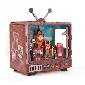 Maqueta TV 3D miniatura Londres con luz