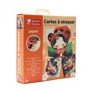 Set 3 tarjetas para decorar con diamantes Japón