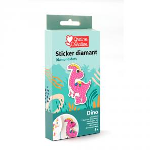 Set mosaico con diamantes adhesivos Dinosaurio