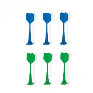 Set 6 dardos magnéticos plástico azul y verde