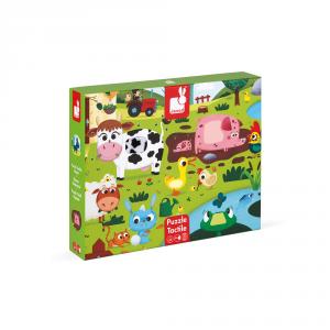 Puzzle texturas animales granja 20 piezas