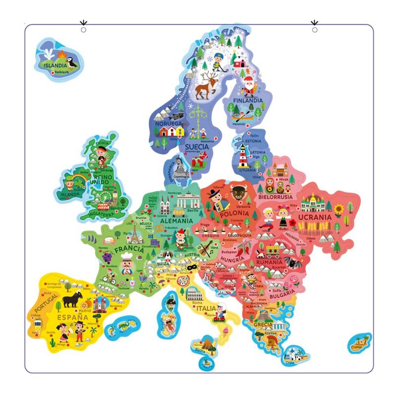 Mapa europa político - color - con referencias