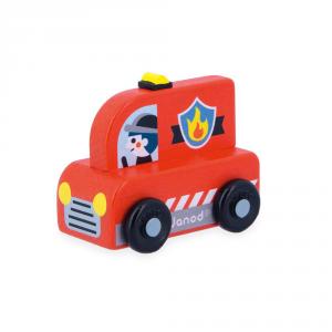 Vehículo bomberos de madera