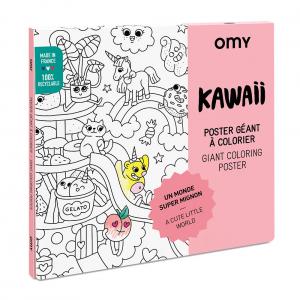 Póster colorear Kawaii 100x70cm