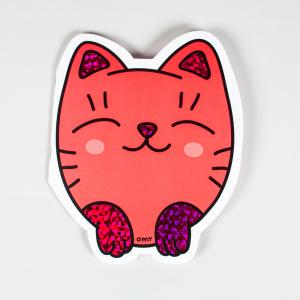 Notebook forma gatito con pegatinas