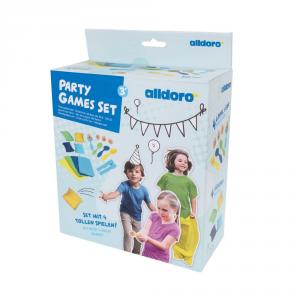 Set 4 juegos party games: carrera de sacos, carrera de huevos, carrera de dos, juego de lanzamiento