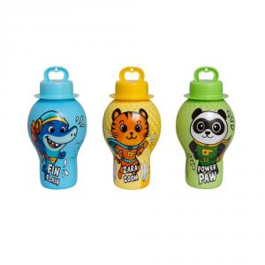 Bote de pompas inderramable animalitos héroes unidad surtida