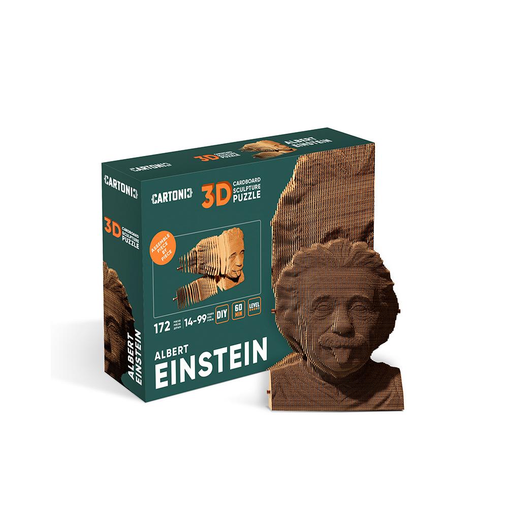 Puzzle 3D de cartón cabeza de Albert Einstein