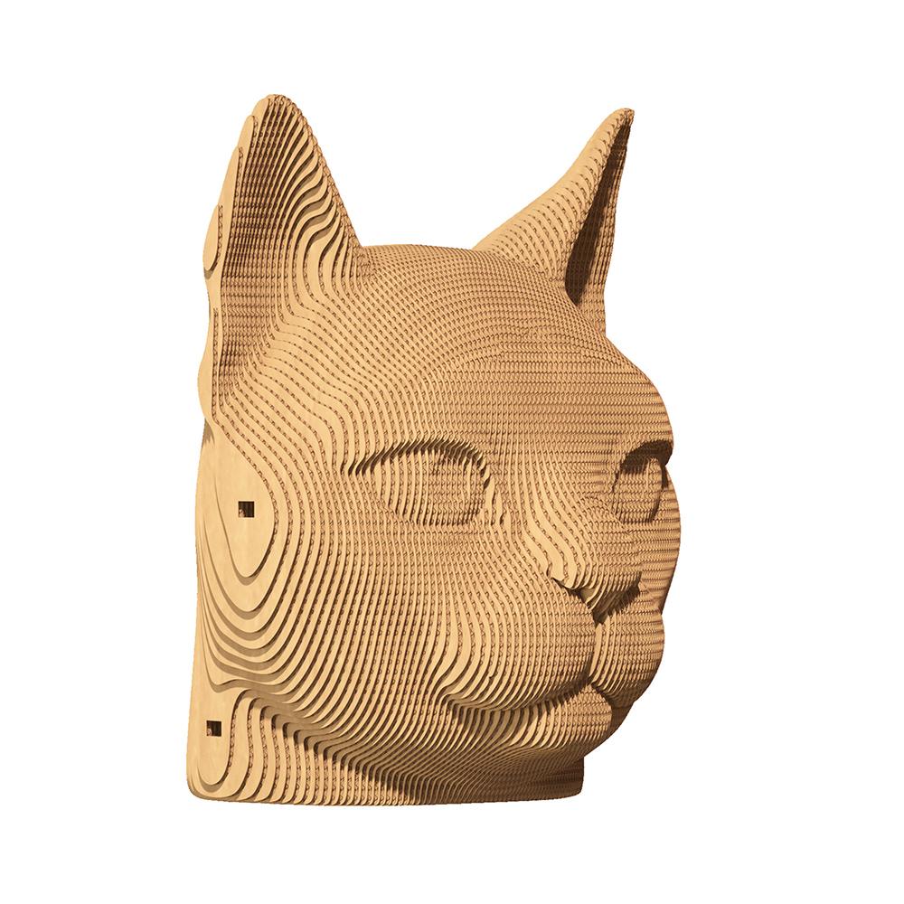 Puzzle 3D de cartón cabeza de gato
