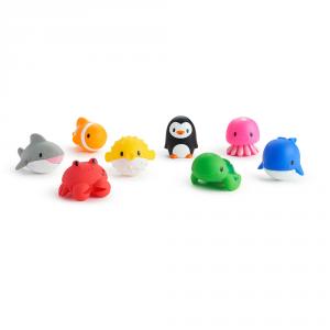 Set 8 animalitos marinos lanzachorros juguete baño
