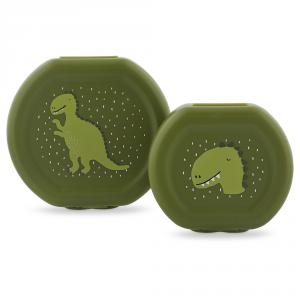 Set 2 tarteras 150ml y 300ml dinosaurio cierre clip