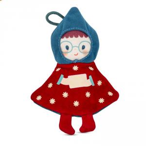 Árbol navidad y elfo rojo Lilli tela reversible con colgador 15cm