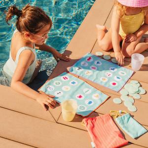 Juego de playa bingo y loto color 2 en 1 tablero microfibra