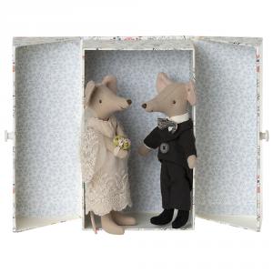 Ratoncitos novia y novio 15cm en caja