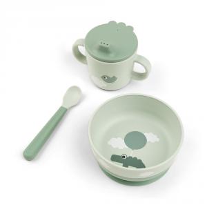 Set vajilla color verde Foodie cocodrilo
