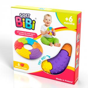Puzzle sensorial circular con texturas Soft Bibi