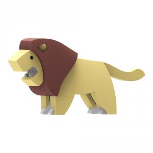 León magnético  para ensamblar con diorama