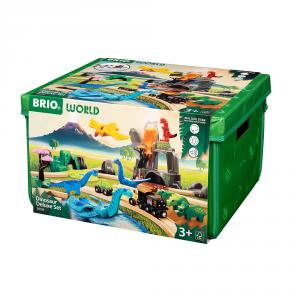 Set circuito tren dinosaurios Deluxe