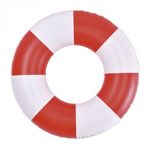 Anillo flotador hinchable rojo y blanco 90cm.