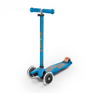 Patinete infantil Micro maxi Deluxe Led azul caribe