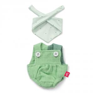 Conjunto peto verde con pañuelo 21cm