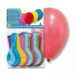 Bolsa de 24 globos surtidos de colores