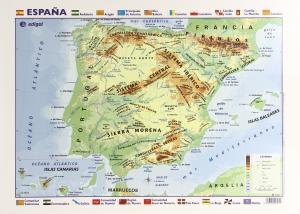 Mapa escritorio España físico/político
