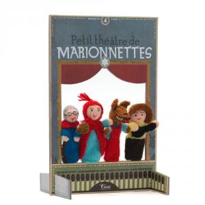 Set marionetas dedo lana caperucita roja